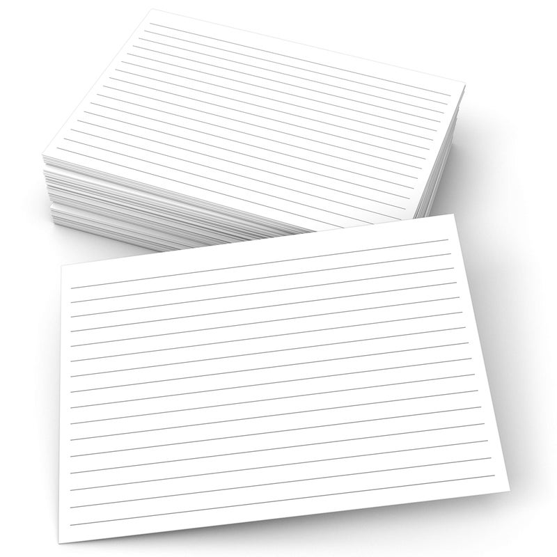 321Done Large Index Cards - Made in USA - Jumbo Size 5x7 Horizontal (Set of 50)  College-Ruled Lined Notecards Double-Sided  Thick Heavy Duty Cardstock  Simple Note Cards with Lines  White XL - Image 2